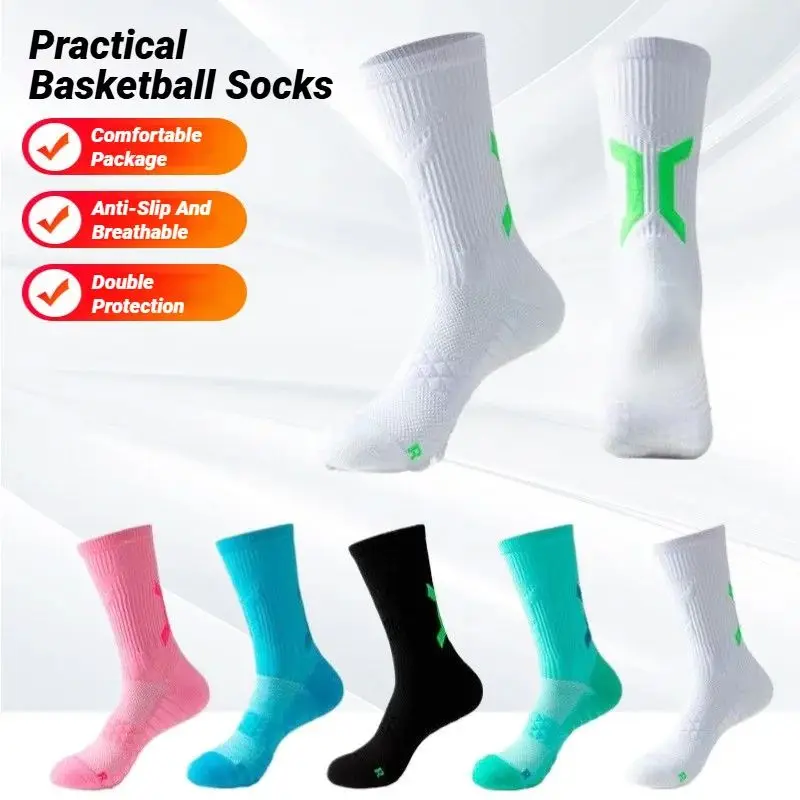 Professional Men'S Basketball Socks With Thick Towel Bottom Breathable Sports Long Badminton Sport Outdoor Cycling Running