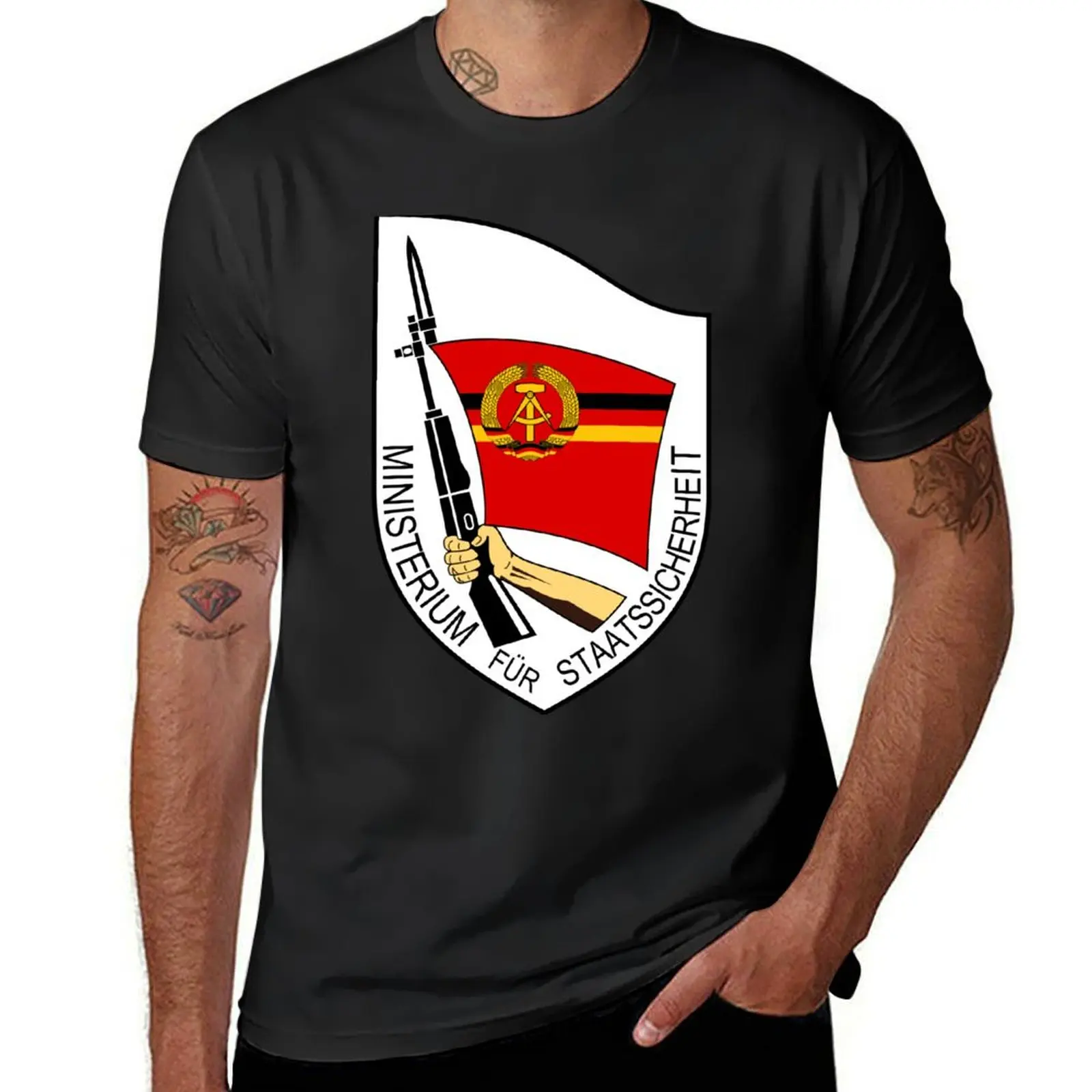 Stasi Ministry State Security - GDR DDR East Germany T-Shirt shirts graphic tees summer top heavyweight t shirts for men