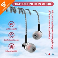 SOMIC TONE Universal Mobile Phone Headphone 3.5mm In-ear Wired Earphones Comfortable Wear Earbuds with Mic Bass Dynamic Driver