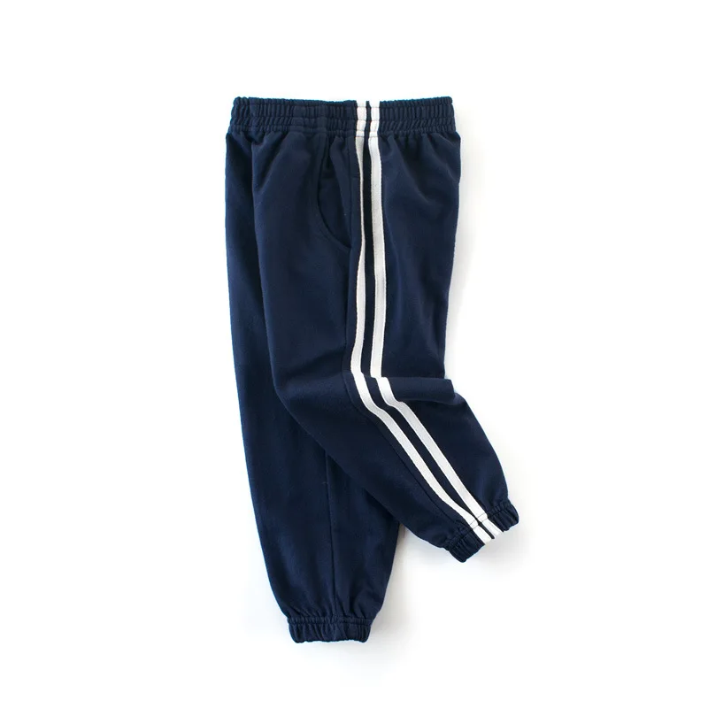 2-8T Toddler Kid Baby Boys Girls Clothes Cotton Striped Pants Casual Plain Loose Bottom Infant Clothing Fall Childrens Trousers