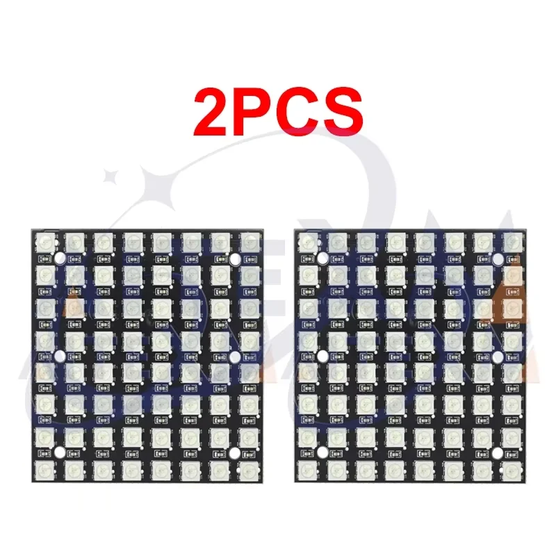 2PCS WS2812 LED 5050 RGB 8x8 64 Bit LED Matrix Module For Arduino