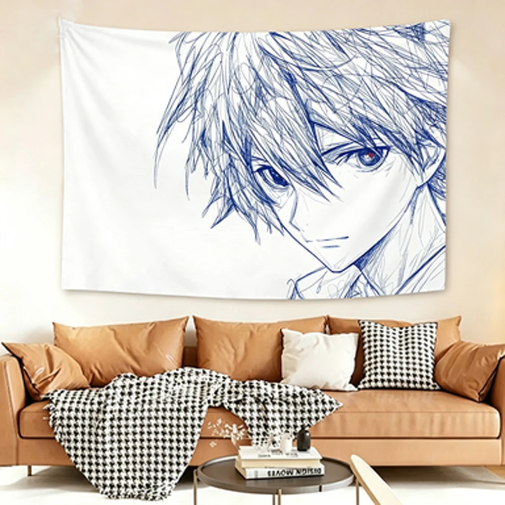 New Style Japanese Anime Character Wall Tapestry Decor for Bedroom Dormitory Rental Room - Anime Wall Hanging Decorations