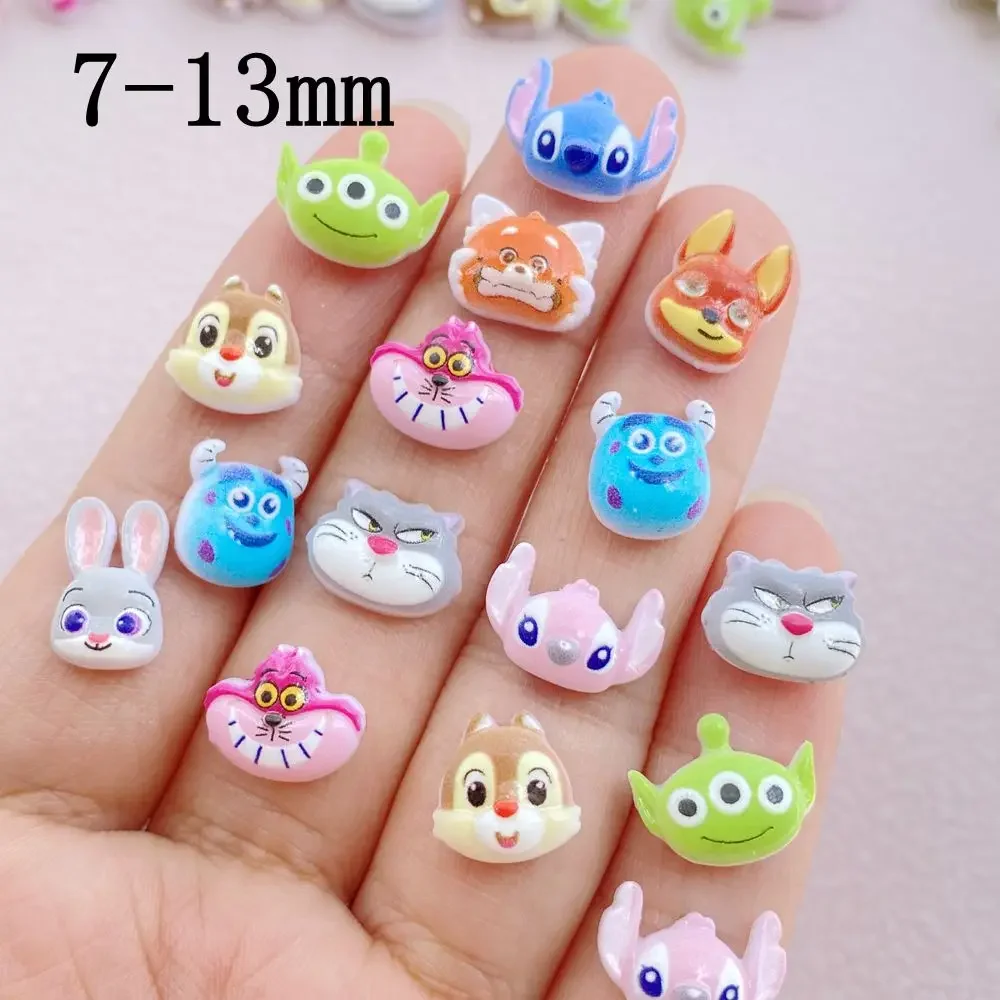 50 Stuks Nail Art Hars Cartoon Animal Cat, Three-eyed Monster Series Ontwerper Charmes Steentjes Diy Ambacht Voor Nagel