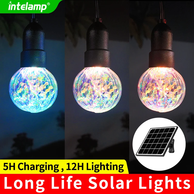

Intelamp Garden Solar String Lights Balcony Decoration Outdoor Crystal Ball Solar Lanterns 6.5 Meter 10 Heads Gardening Lighting