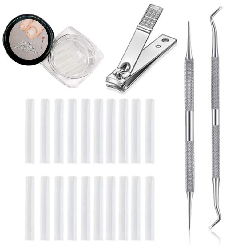 Ingrown Toenail Correction Tool Nail Filling Pad Ingrown Toe Nail Treatment Elastic Patch Straightening Clip Brace Pedicure Tool