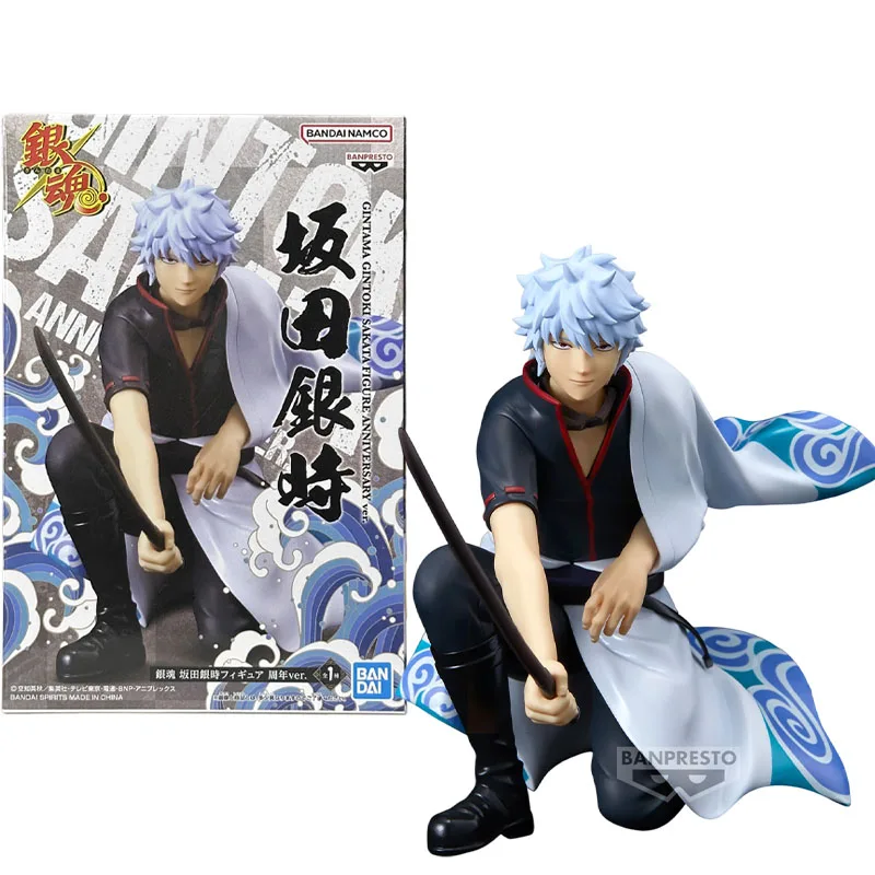 In Stock Bandai Banpresto GINTAMA Anime Character Sakata Gintoki Anime Action Figures Model Toys desktop Ornament collect Gifts view 5
