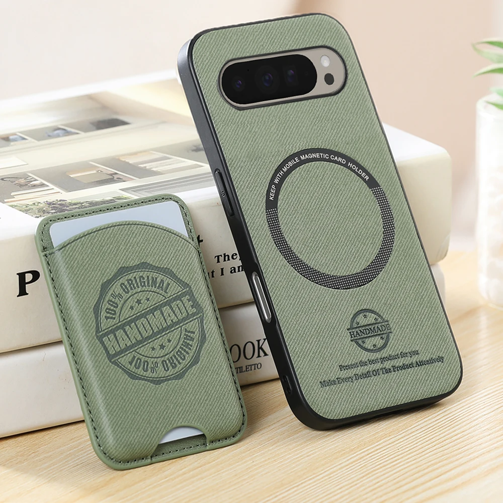 

Поп для Google Pixel 9 Pro XL 5G Роскошный чехол 2в1 со съемным магнитом и логотипом на задней панели Pixel 9A Чехол для телефона Pixel9 A 9ProXL Card Cov