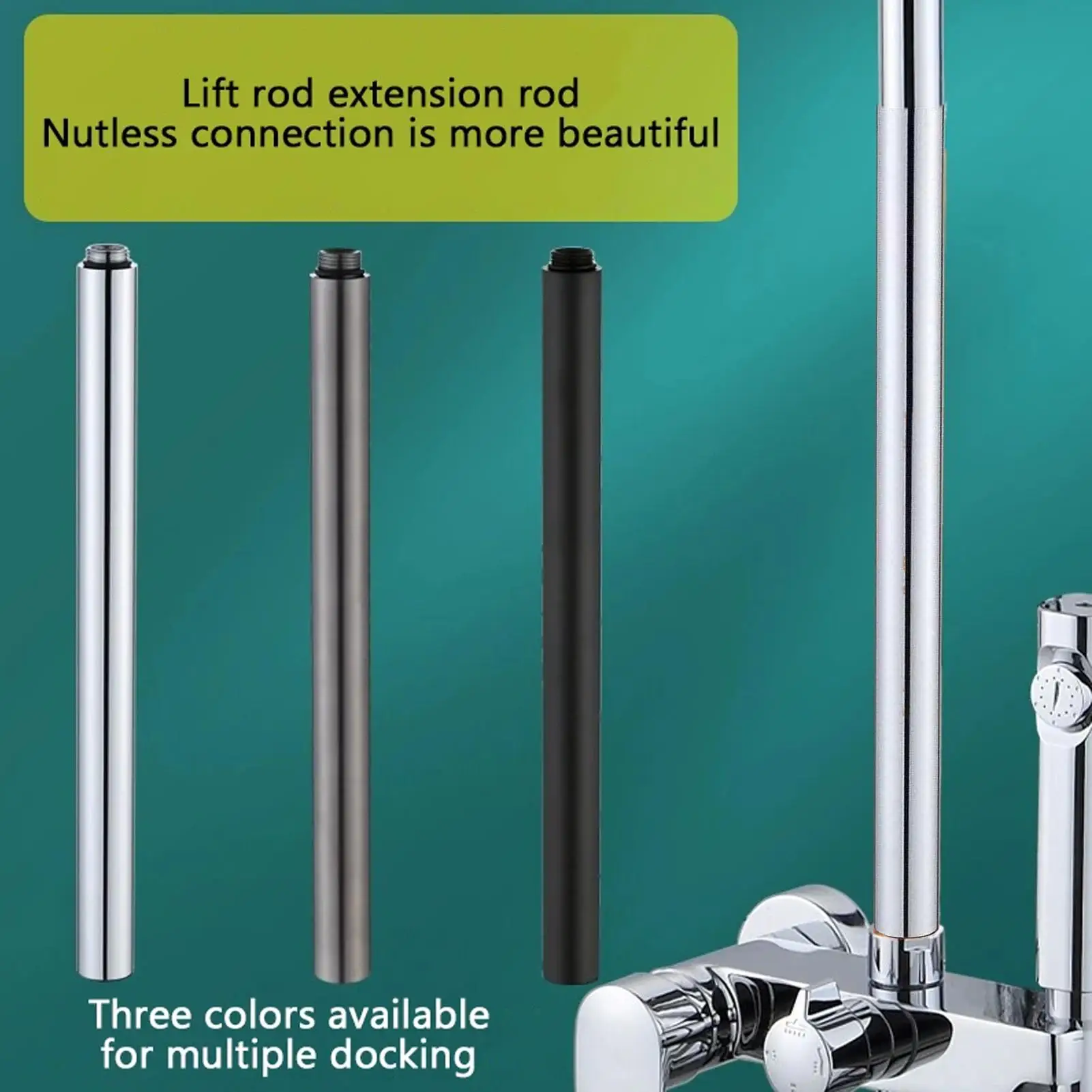 

Удлинитель для душа, 11,81 дюйма, удлинитель для трубы из нержавеющей стали, защита от протечек, простой в установке соединитель, удлинение высоты трубы для ванны