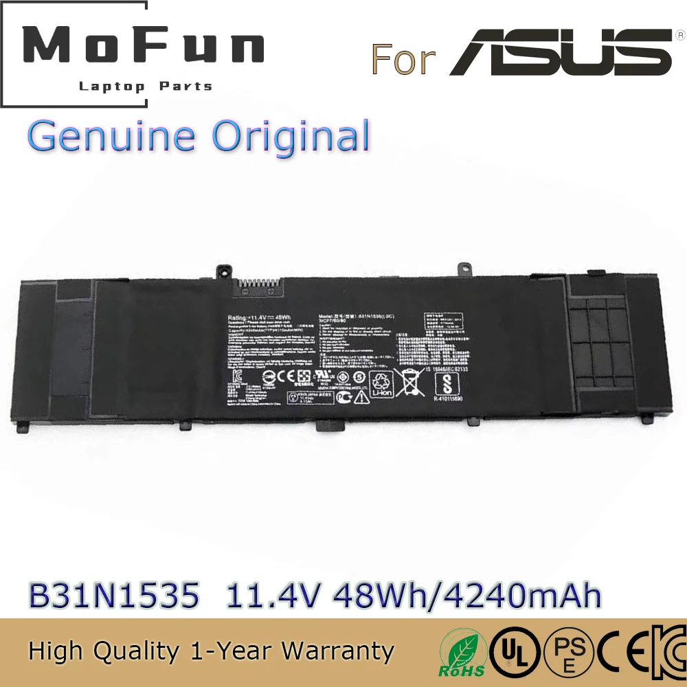 Brand New Original B31N1535 11.4V 48Wh Laptop Battery for ASUS U4000U U4000UQ U310U UX310U U410U RX310U