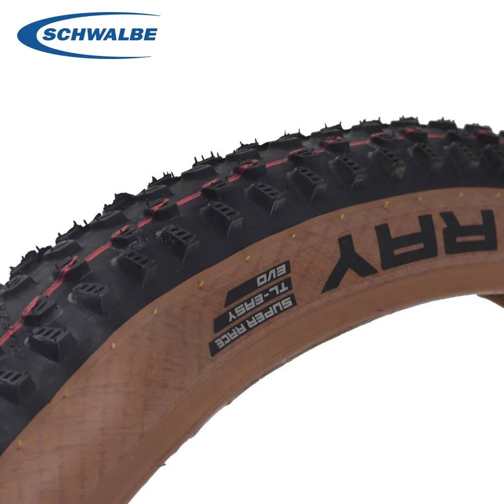 SCHWALBE Original Racing Ralph Ray 29x2.25 Brown Tubeless Folding Tire for MTB Bike Off-Road XC Gravel Downhill Bicycle Parts