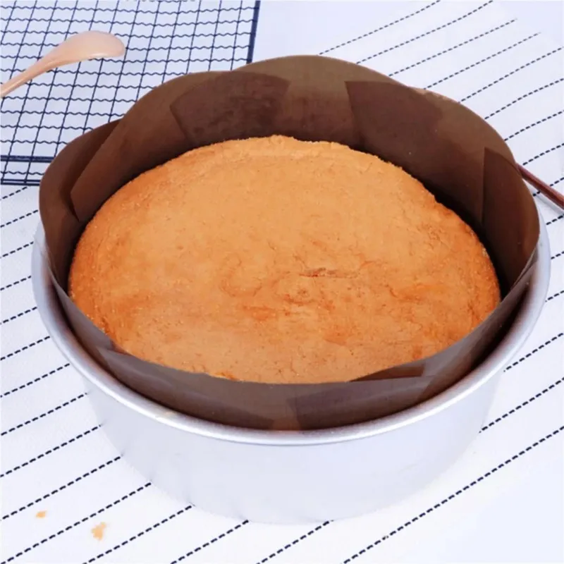 Cake Baking Tools Non-Demoulding Cake Cushion Cake Tin Liner Non-stick for Baking Pan Sheet 6 Inch 8Inch Khaki Round Cake Mats