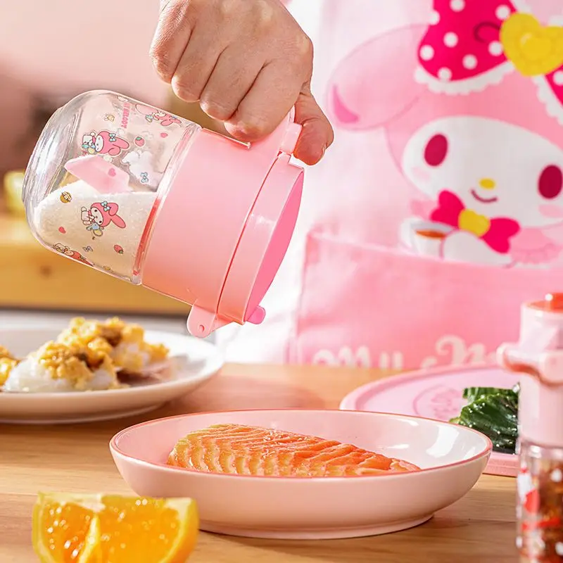 

Sanrio Kuromi Cinnamoroll Kitchen Sealed Seasoning Seasoning Bottle Household MSG Salt Pot Seasoning Glass Sprinkler Hole