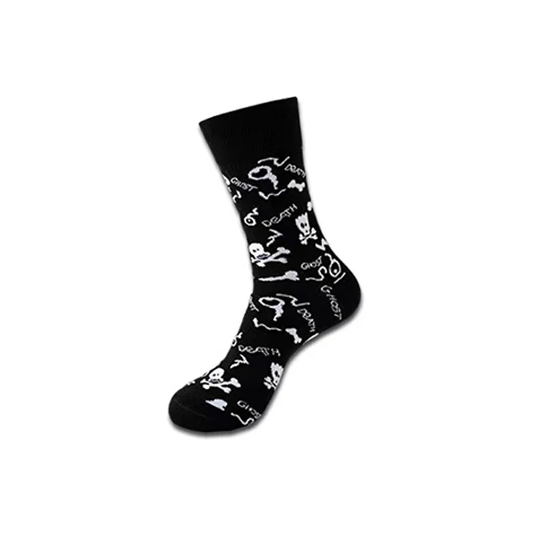 1/8 Paar Unisex-Halloween-bedruckte Mid-Tube-Socken, modischer Totenkopf-Kürbis, schweißabsorbierend, atmungsaktiv, für alle Jahreszeiten, Freizeitsocken – Detail 14