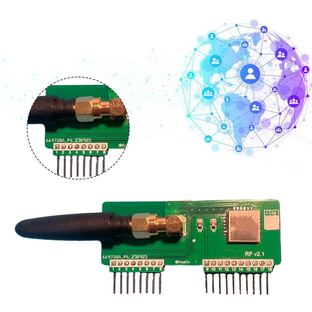 For Flipper Zero CC1101 SubGhz 433Mhz / 868MHZ Long Distance Transmission Wireless Module With Antenna For Flipper Zero Board