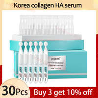 30/90 Pcs Collagen Remove Wrinkle Face Serum Korean Cross-linked HA Hyaluronic Acid Firming Anti Aging Nicotinamide Whitening
