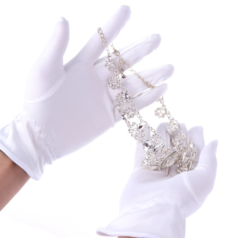 Practical Jewelry Gloves White Gloves Coin Silver Inspection Gloves Work Gloves