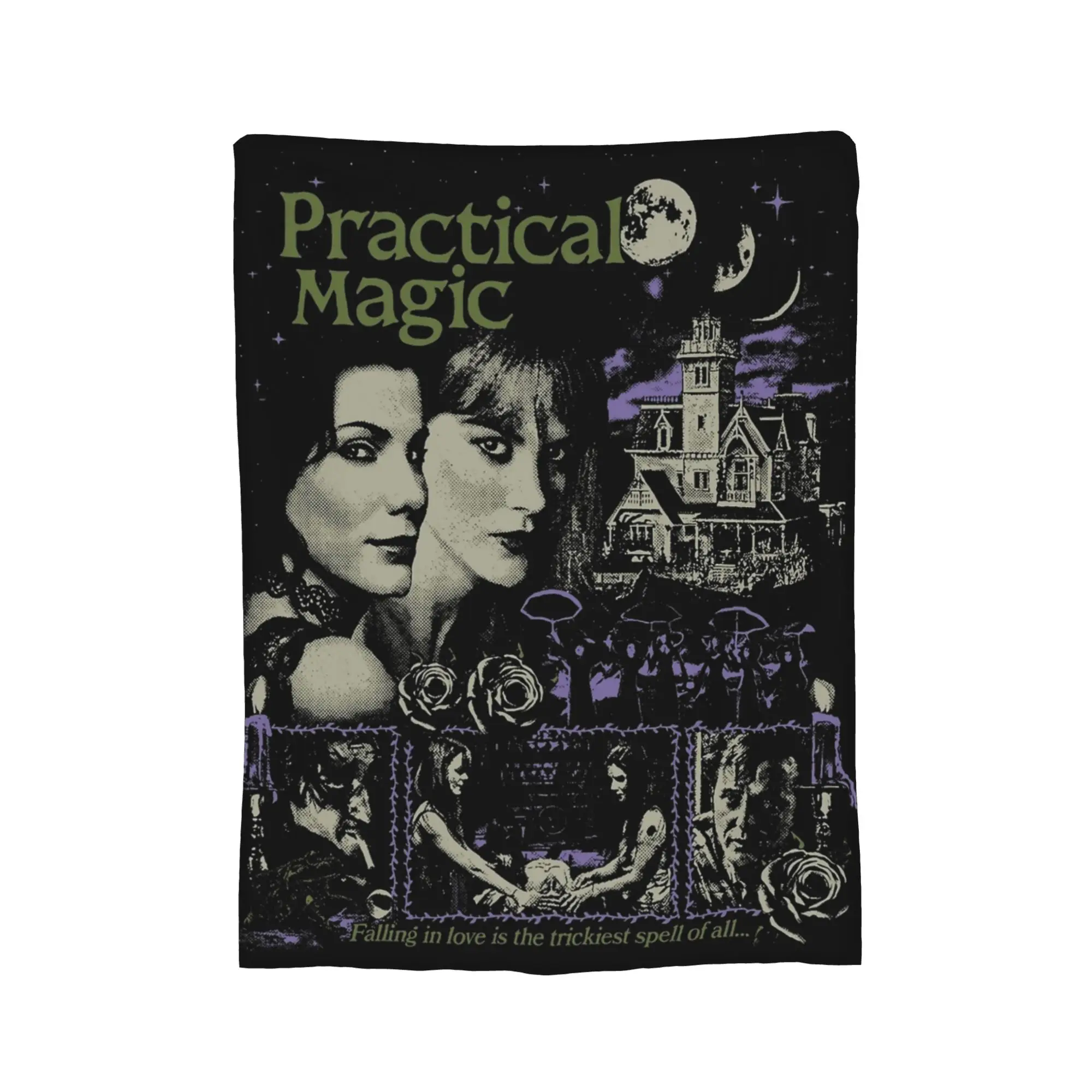 Vintage Midnight Margaritas Practical Magic Knitted Blanket Flannel  Lightweight Thin Throw Blanket for Outdoor Travel Bedspread