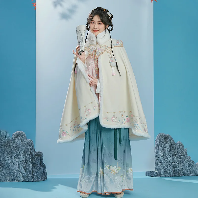 Capa Hanfu de princesa de la dinastía Tang, abrigo Oriental antiguo de otoño e invierno, ropa tradicional china, disfraz con capa para Cosplay