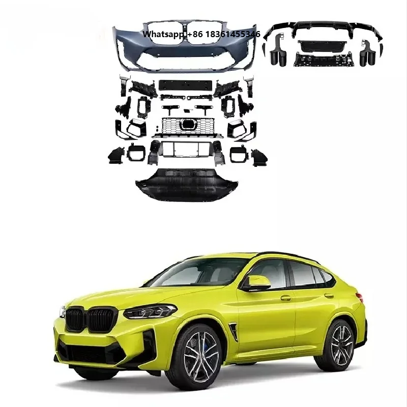 For X4 G02 2018 Car Accessories Upgrade to X4m F98 Body Kit With Front car Bumpers STLF