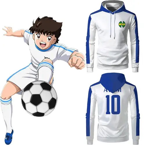 Imagen 1 del producto Sudadera con capucha de Anime Nankatsu Captain Tsubasa, jersey informal cómodo de otoño, sudadera de gran tamaño imprescindible para fanáticos de hombres y mujeres
