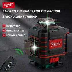 Milwaukee 4D 16 Lines Green Beam 360° Self-leveling Laser Levels Horizontal And Vertical Professional Laser Level Tool