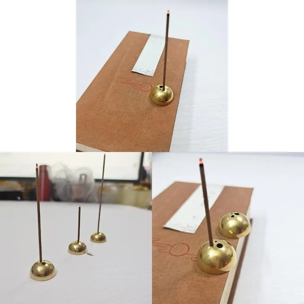 62KD Incenses Holder,Incenses Burners Ashes Catcher With 3 Holes Incenses Holder for Home Decorations Metal Censer