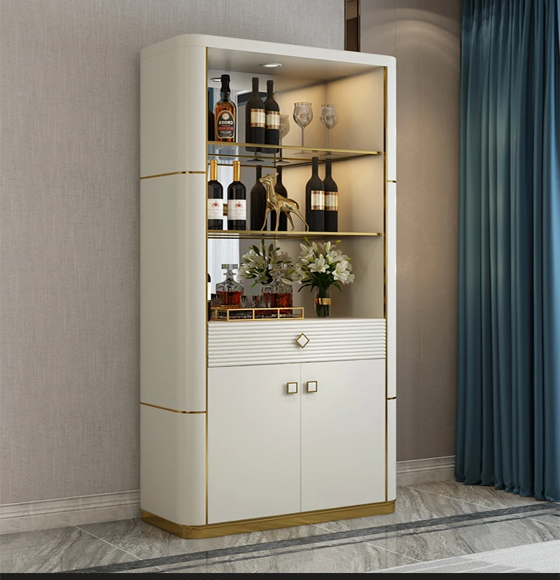 Luxury Wine Cabinet Wall-Mounted Custom Dining Room Locker Italian Living Room Post-Modern High-End Partition Porch Cabinet