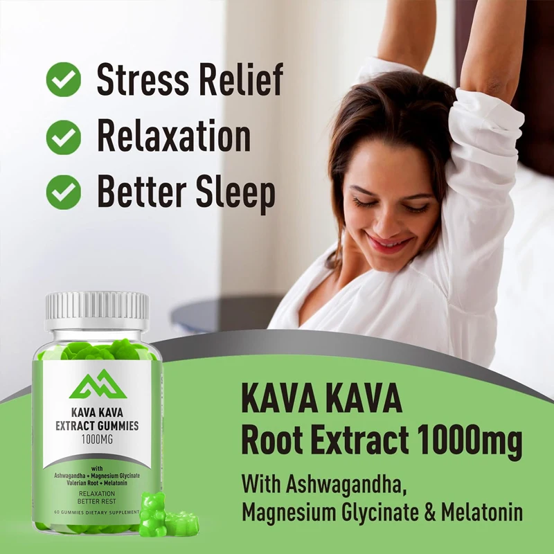 

1000mg per serving, chewable kava, natural lemon flavor, 60 vegetarian pills, stress relieving and relaxing supplement