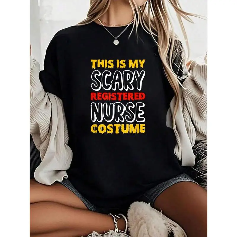 

This is My Scary Nurse Costume Sweatshirt, Funny Registered Nurse Halloween Tee, RN Job Gift, Spooky Medical Student Top