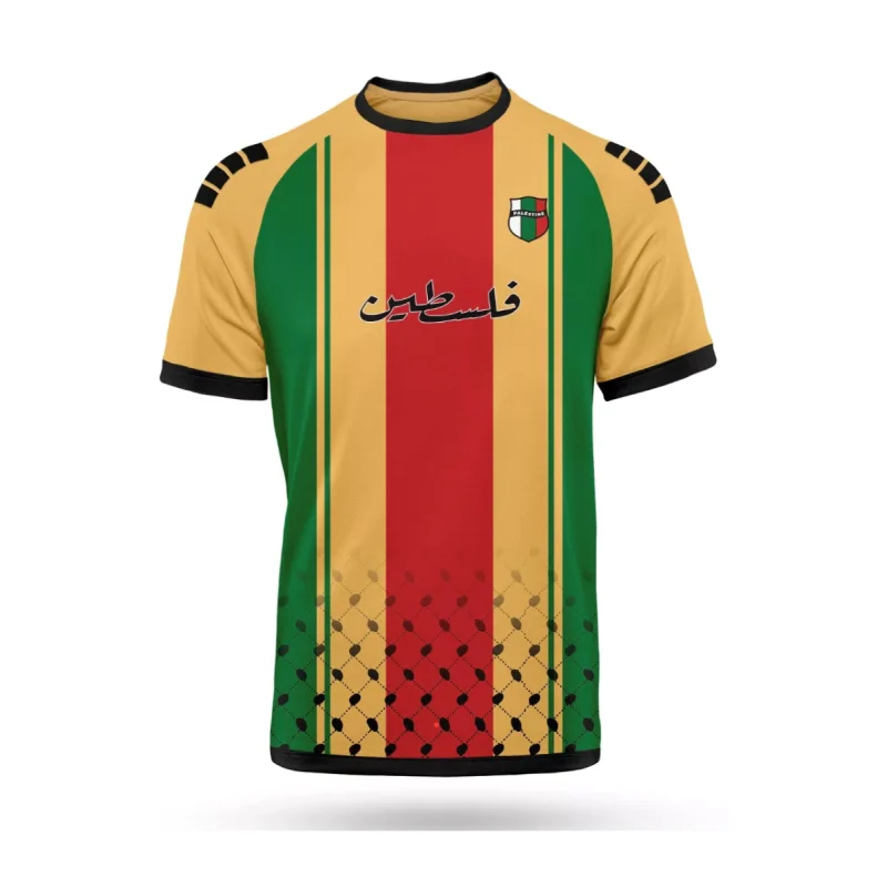 Fashion Palestine Flag Football T Shirts Summer Casual 3D Printed Mens Sports Jersey Loose O Neck Quick Dry Breathable Tees Tops image 3