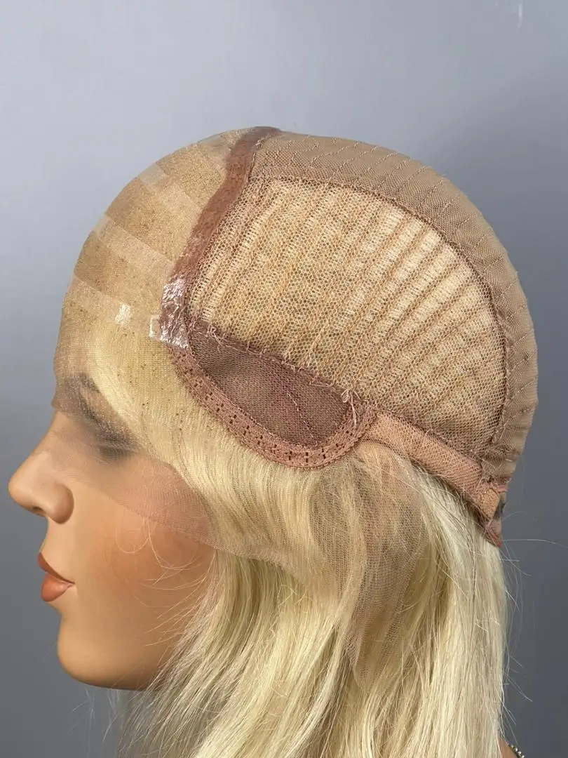 613 Platinum Blonde 13*6  Swiss Front Lace 100% Human Rummy Hair Wig