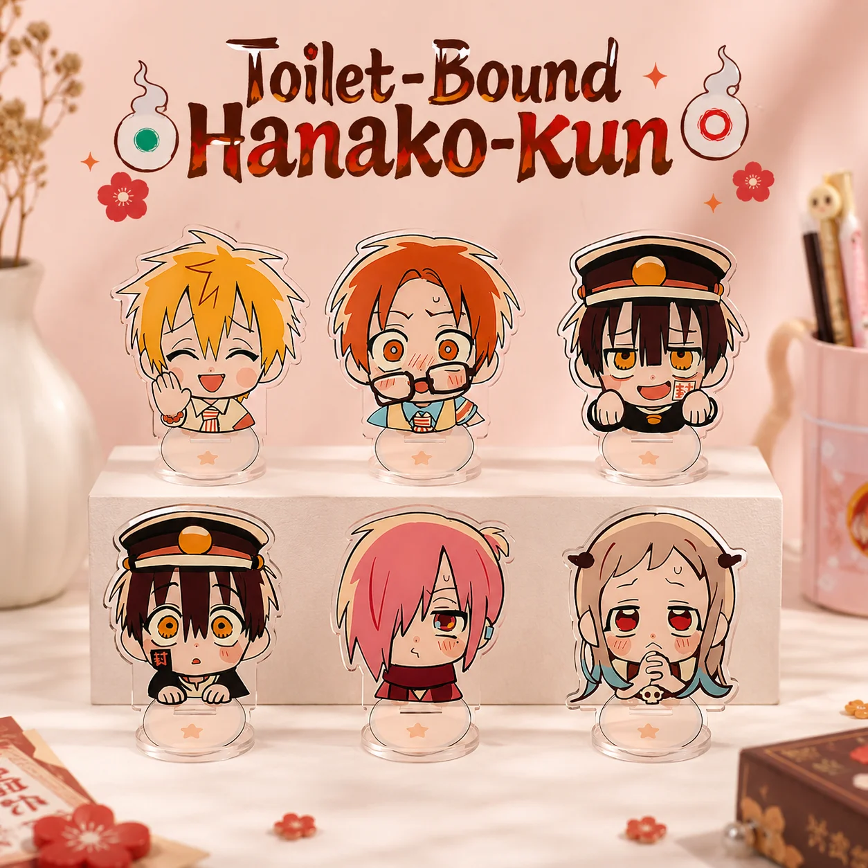 Anime Toilet-Bound Hanako-kun 10cm Acrylic Stand Double-sided Interlayer Clear HD Printed Tabletop Decoration Exquisite Keychain