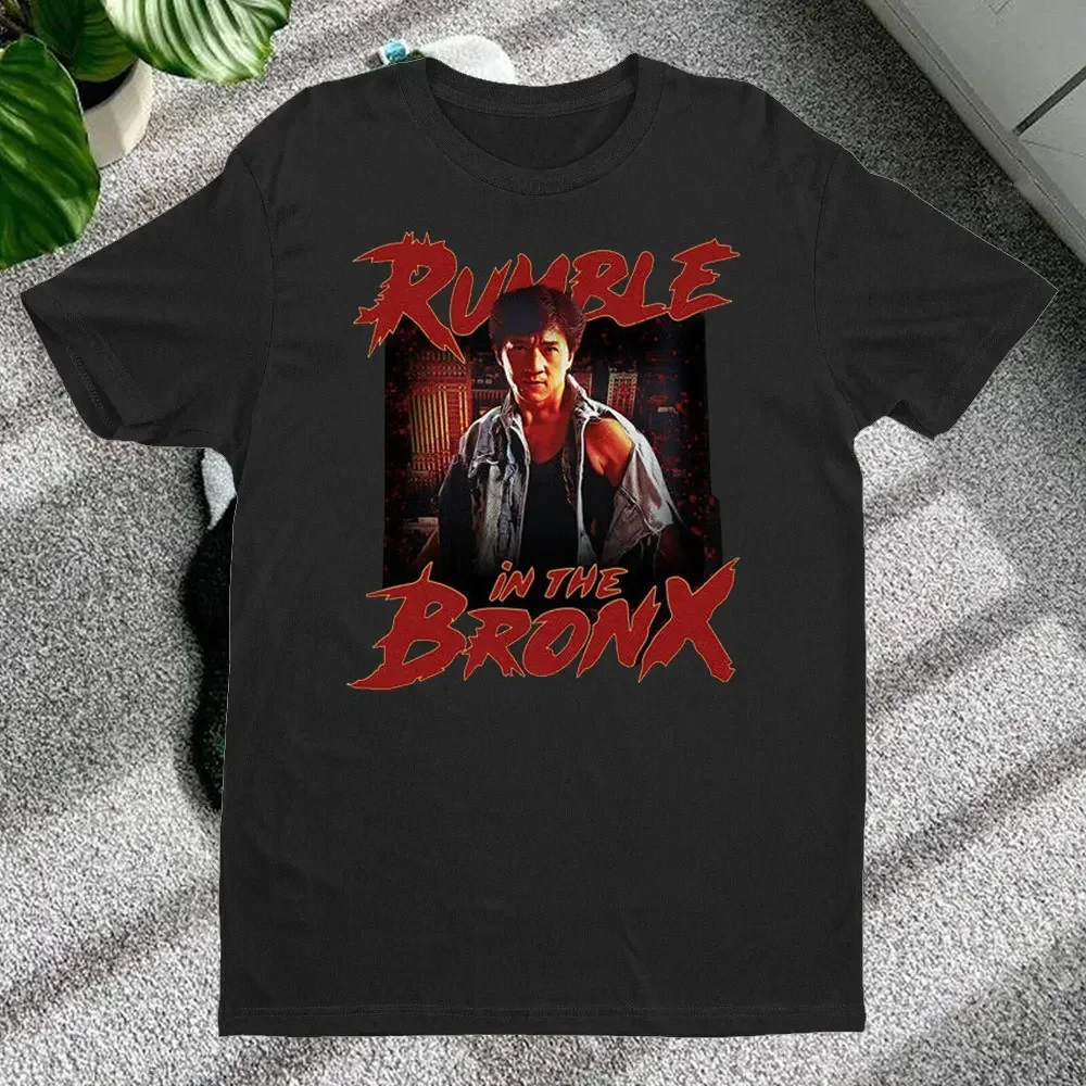 Jackie Chan Rumble in The Bronx Hong Kong Movie Vintage 90's T-Shirt Fashionable Men's Tee Summer Short Sleeve Shirt Fan Gift