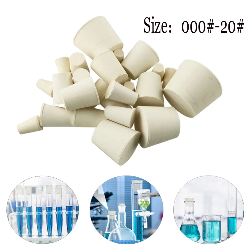 000#-20# Rubber Wine Botte Stopper Tapered Bung Lab Bottle Sealing Cap Plug