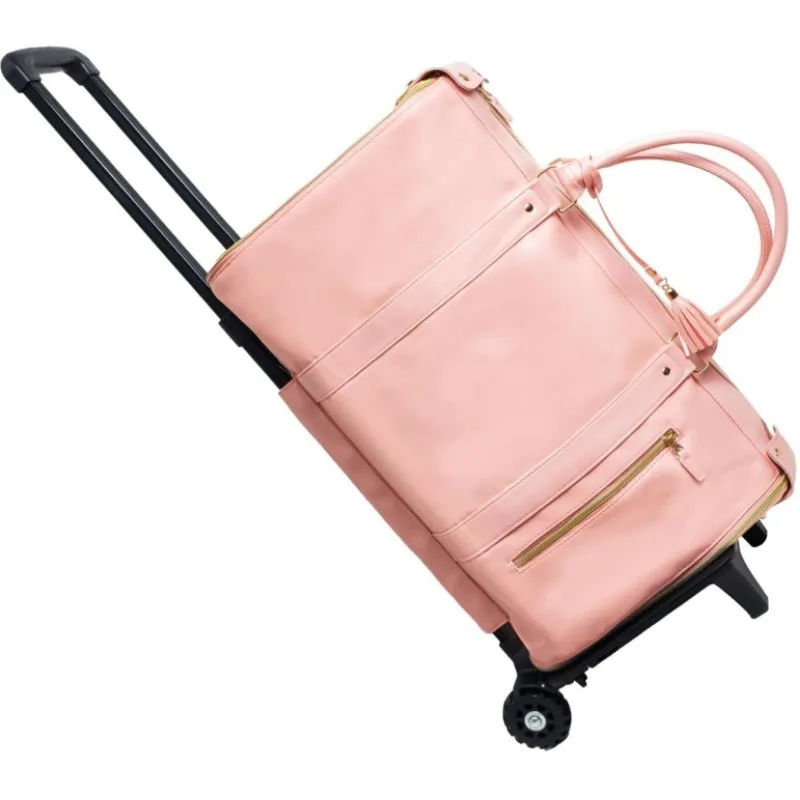 Women's Fashion PU Handle Travel Handheld Folding Duffle Bag Outdoor Fitness Multifunctional Overnight Storage