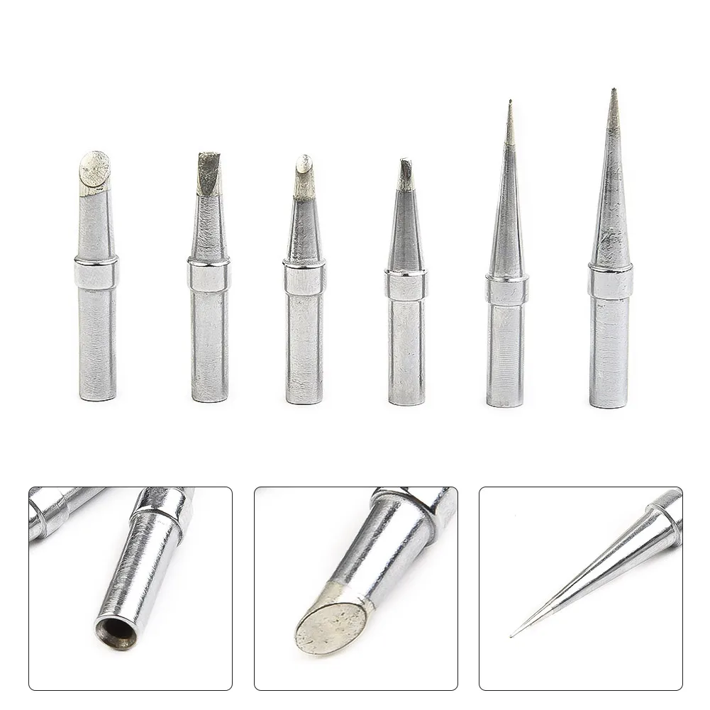 6Pcs/Set ET Series Soldering Iron Tips Replacement For Weller WE1010NA WESD51 WES50/51 ETA,ETC,ETBB,ETDD,ETS,ETO Iron Tips