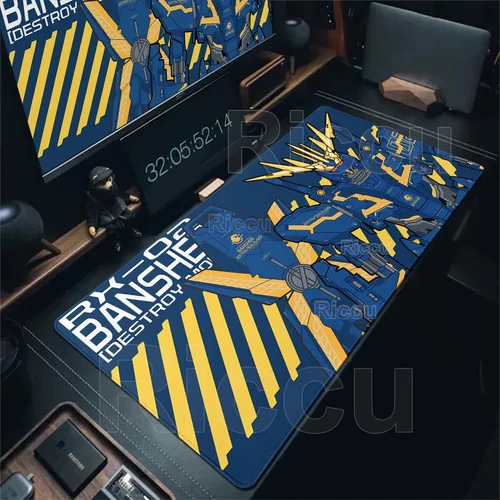 Imagen 2 del producto Alfombrilla de ratón mecánica Warrior Gundam Pad XXL, alfombrilla de escritorio para juegos, alfombrillas de ratón grandes Mecha Deak, accesorios, alfombras de Anime