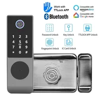 IP65 Waterproof TTLock Fingerprint Smart Door Lock Outdoor Gate Bluetooth Password 13.56MHz IC Card Deadbolt+Mechanical Key