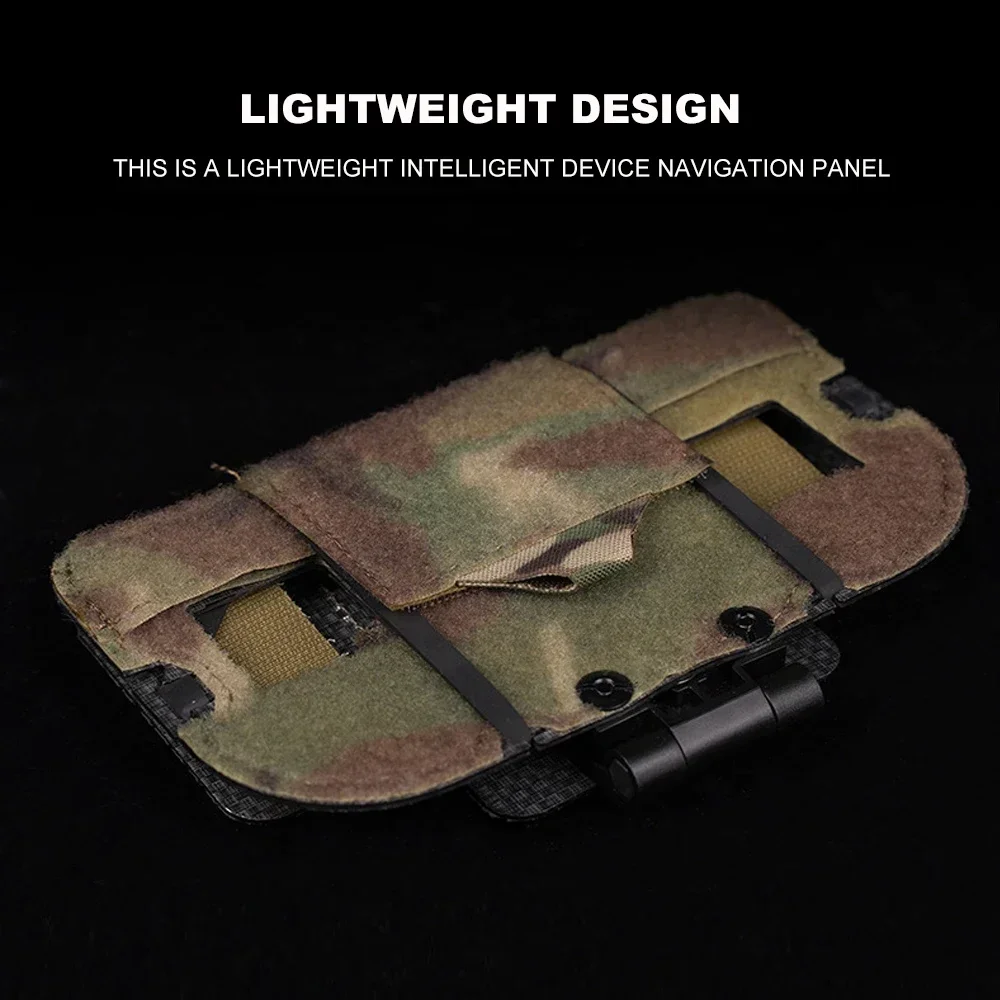 Hunting Vest Chest Phone Navigation Board Molle Pouch Chest Rig Phone Holder Foldable Outdoor Map Case Airsoft Gear