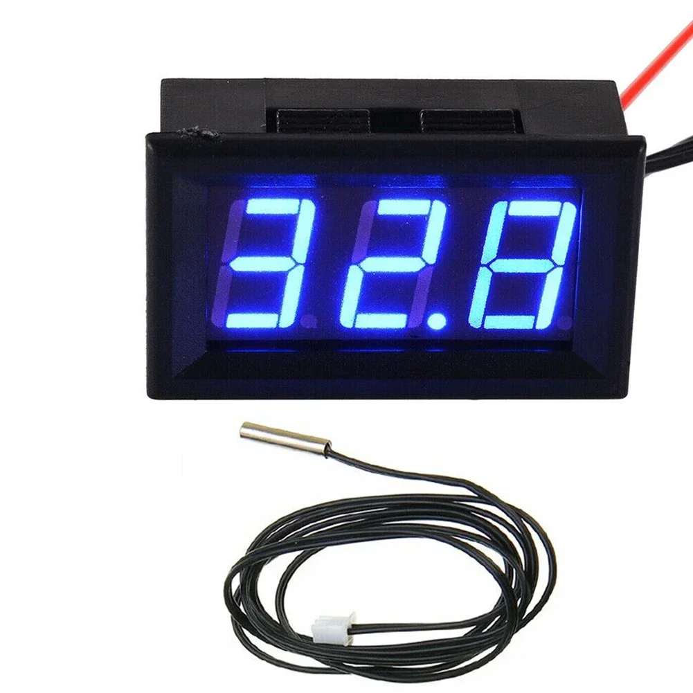 12V LED Digital Probe -50 ~ 110°C Detector Digital Switch Electronic Temperature -50~110℃ 0.5s Rate Digital Thermometer Tool