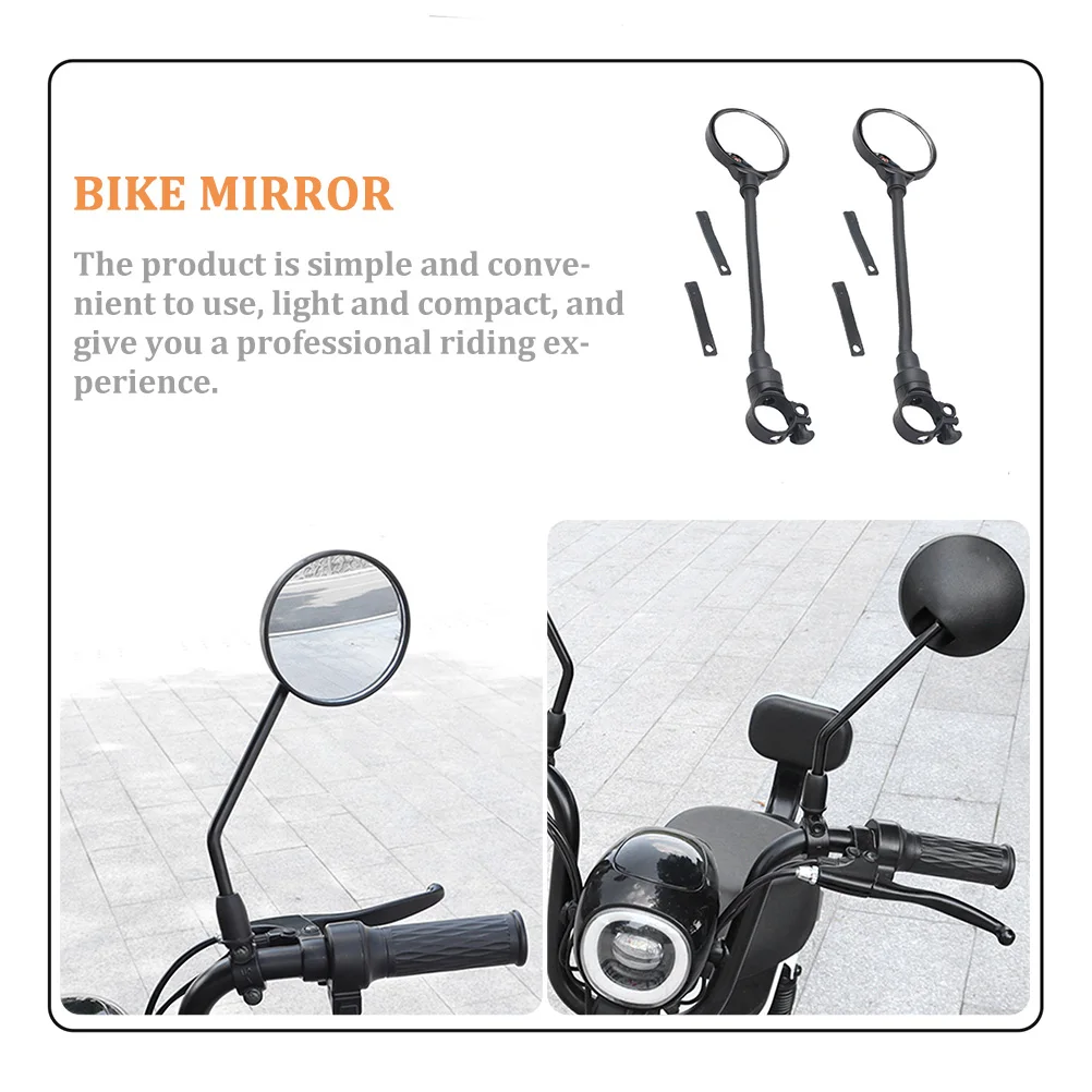 

2Pcs Rearview Mirror for Bicycle H Adjustable Acrylic Convex Bike Mirror Clear Vision Easy Installation Sturdy Durable