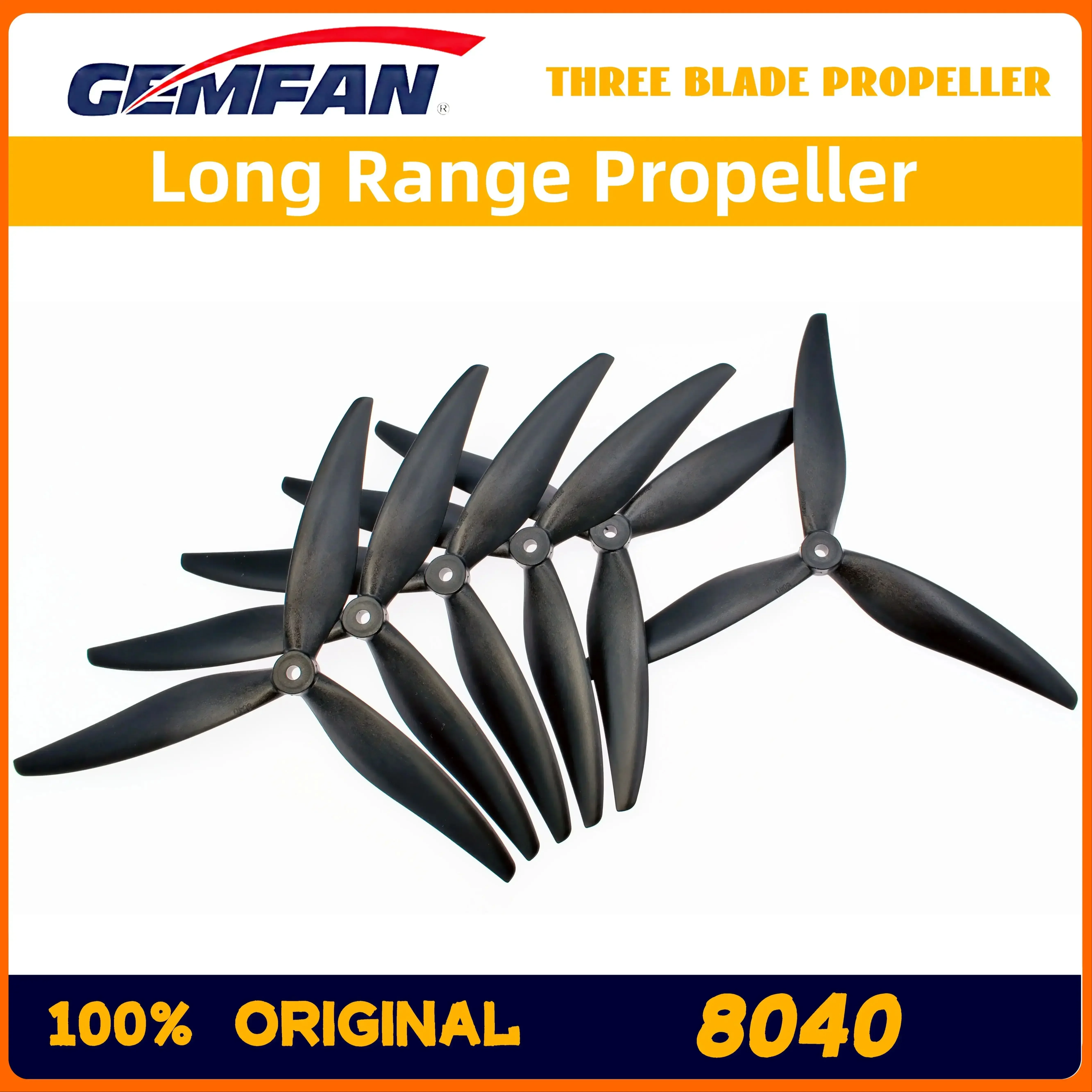 Gemfan CL 8040 8X4X3 3-Blade 8inch Propeller X-Class 8inch FPV CW CCW Props for LR8 X-Class FPV RC Cinelifter MAK4 Drones