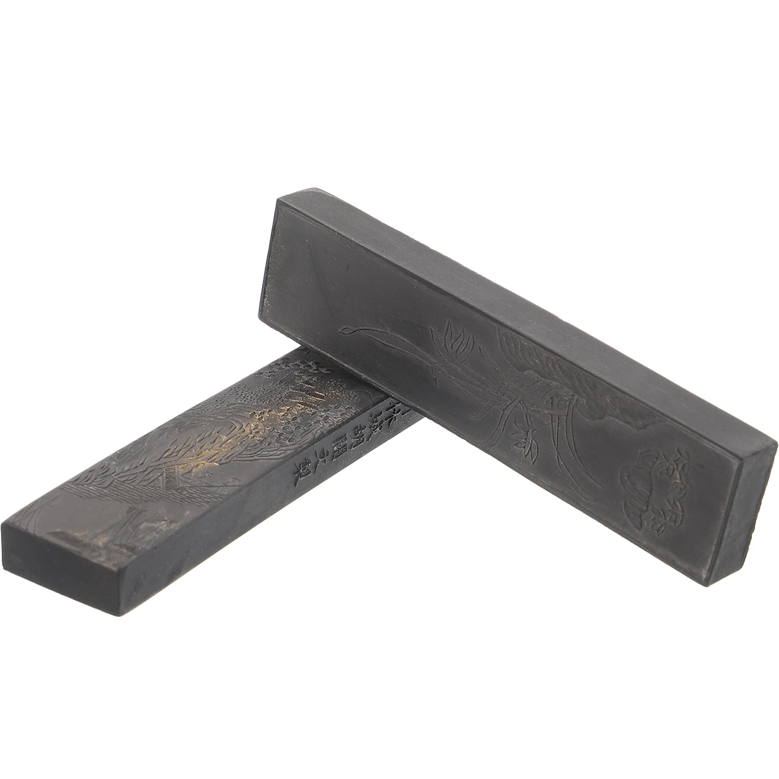 2Pcs Traditional Handmade Chinese Ink Stick Calligraphy Ink Block for Drawing Writing Painting Practice Student Stationery