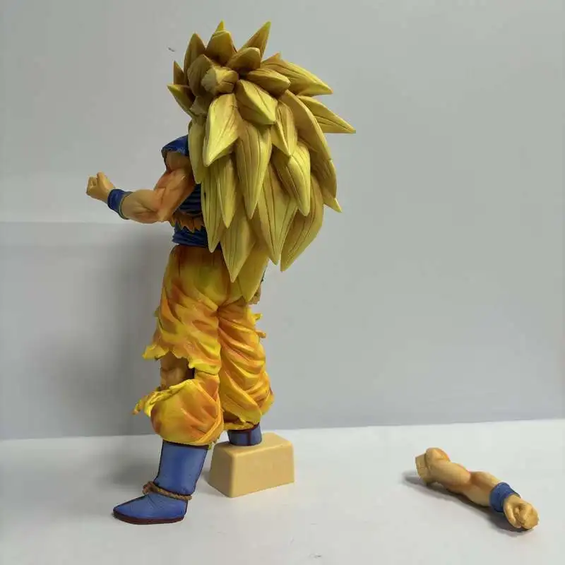 31cm Dragon Ball Anime Figure Super Saiyan Son Goku Exchangeable Arm Action Figure Ornaments Collection Gift Kid Toy Hand Model