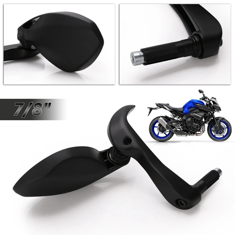 Motorcycle Rearview Mirror 22Mm Hand Brake Clutch Lever Side Mirror For Yamaha MT07 MT-07 R3 R25