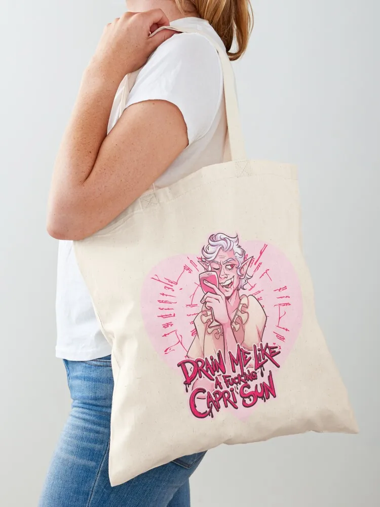 Drain Me, Astarion Tote Bag Women's shopper bag Women's beach bags Canvas Tote Bag