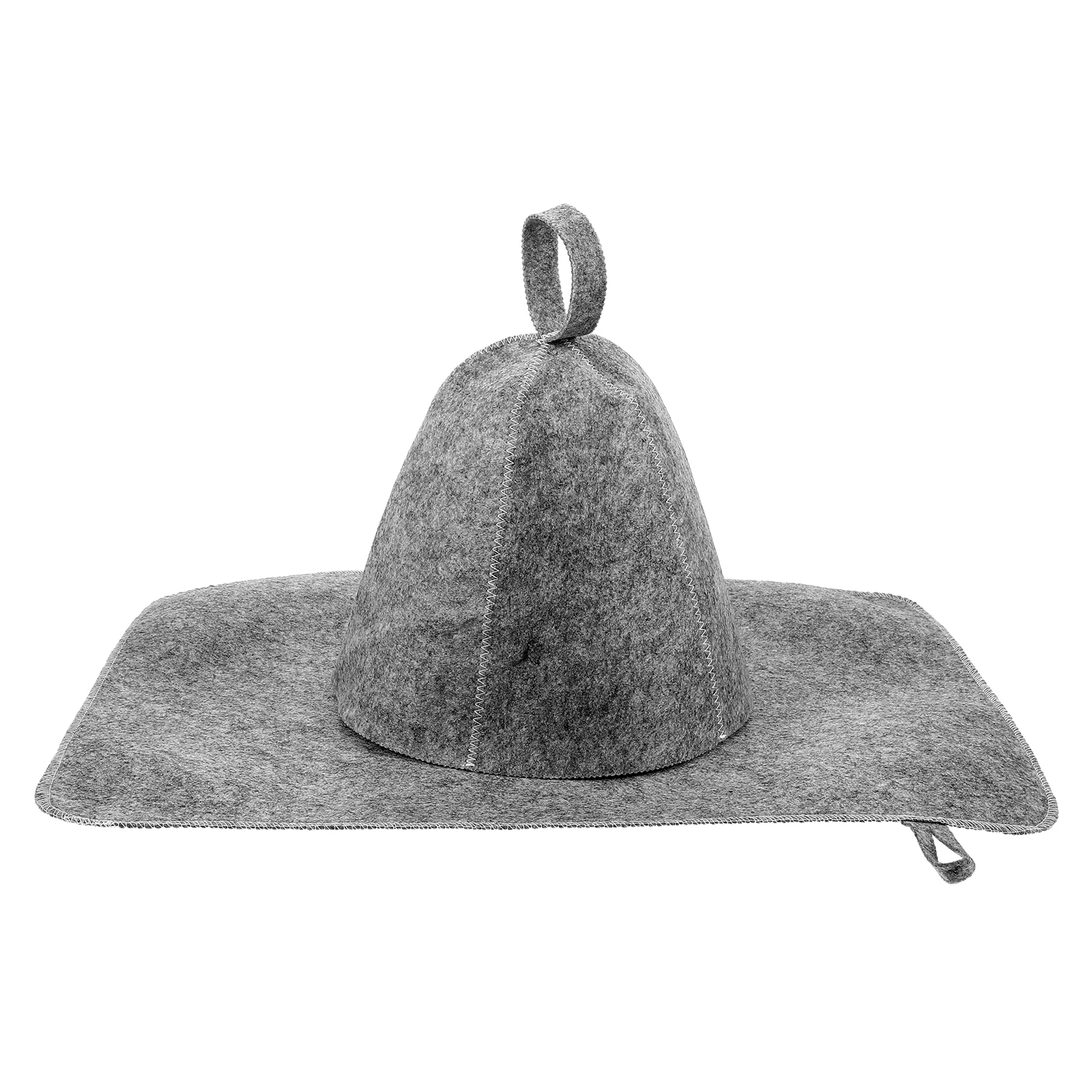 

Felt Sauna Bath Hat Pad Set Thickened Anti Accessory Kit Portable Gray Color Bathing Caps For Home Use