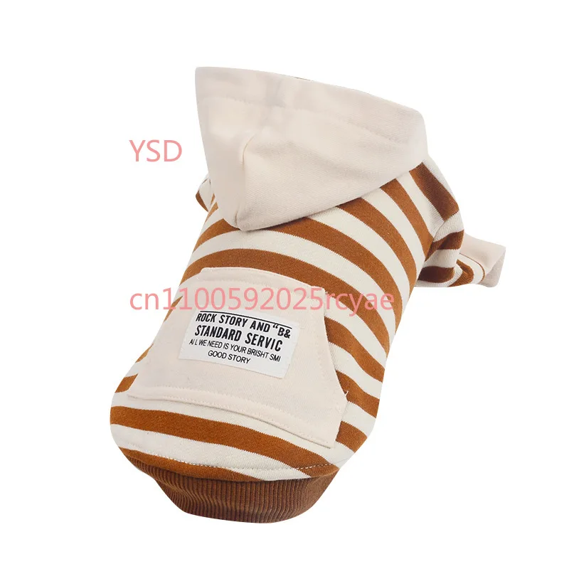 

New dog clothes spring and autumn clothes with hat pure cotton sweater teddy bear small dog