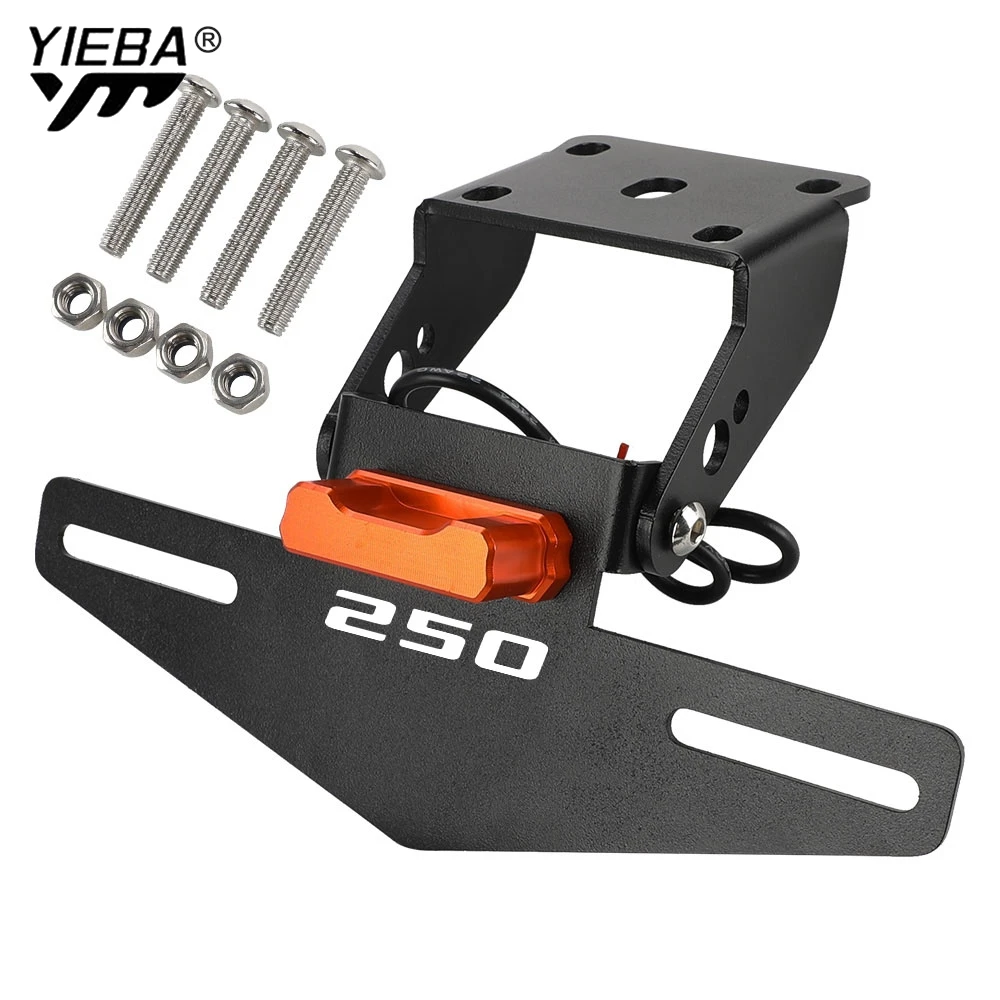 

Motorcycle Rear License Plate Tail Frame Holder Bracket LED Light For DUKE 125 250 390 200 2013-2024 Adjustable Moto Accessories