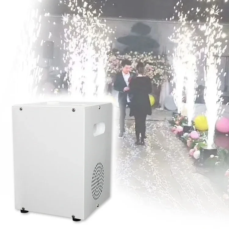 White 650W Indoor Stage Dancing Cold Sparkler Machine Wedding Ice Fireworks Fountain Pyro Machine With Remote Control